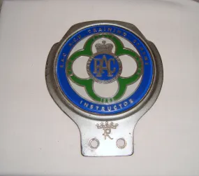 Vintage Renamel Vehicle Badge RAC ACU Training Scheme Instructor