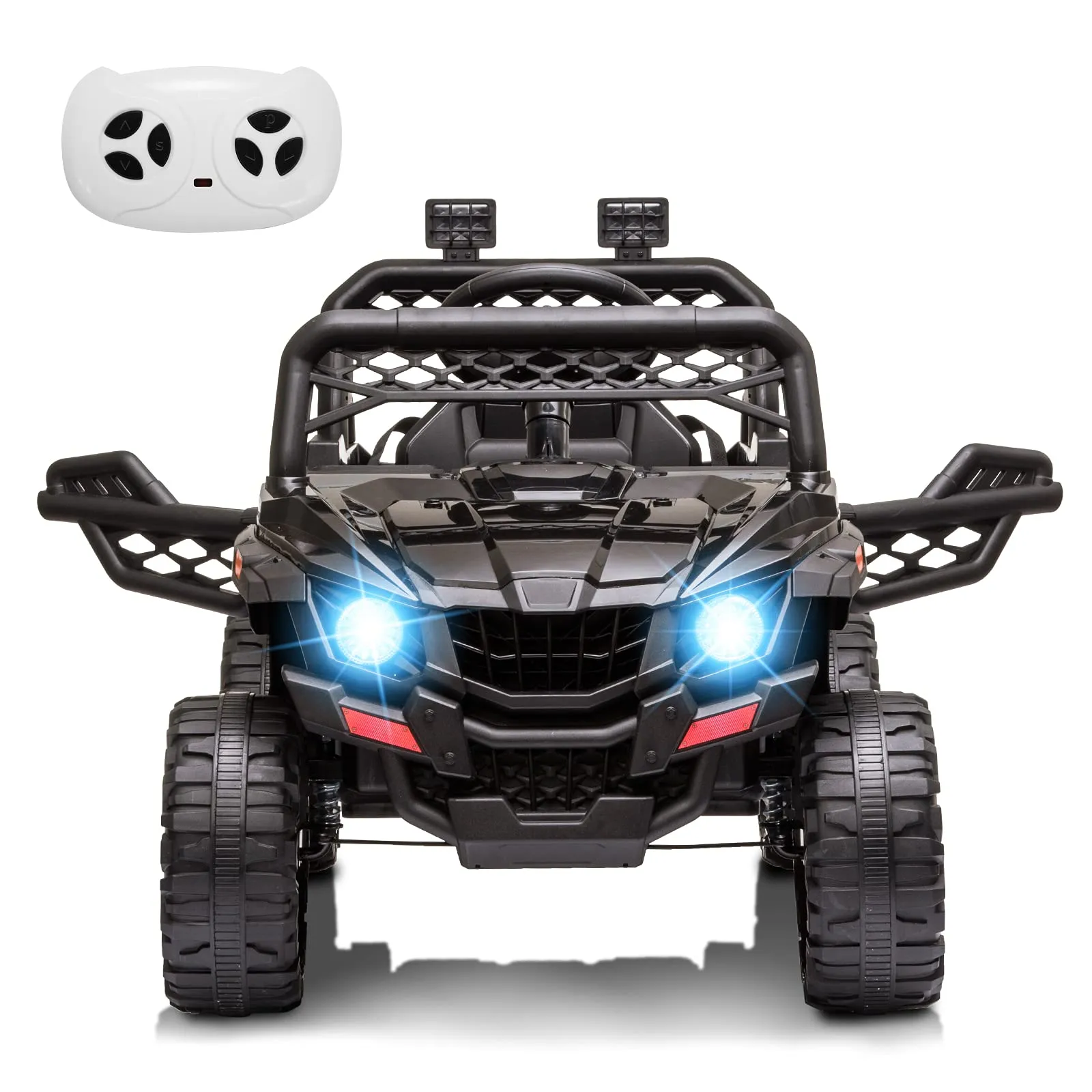 WHIZMAX 12V Kids Ride On Car Truck with Parent Remote Control Black