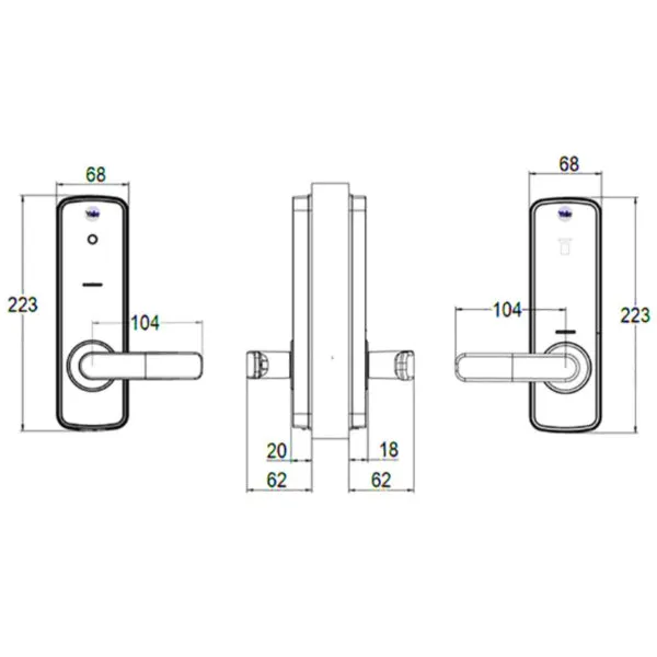 Yale Unity Entrance Lock Silver