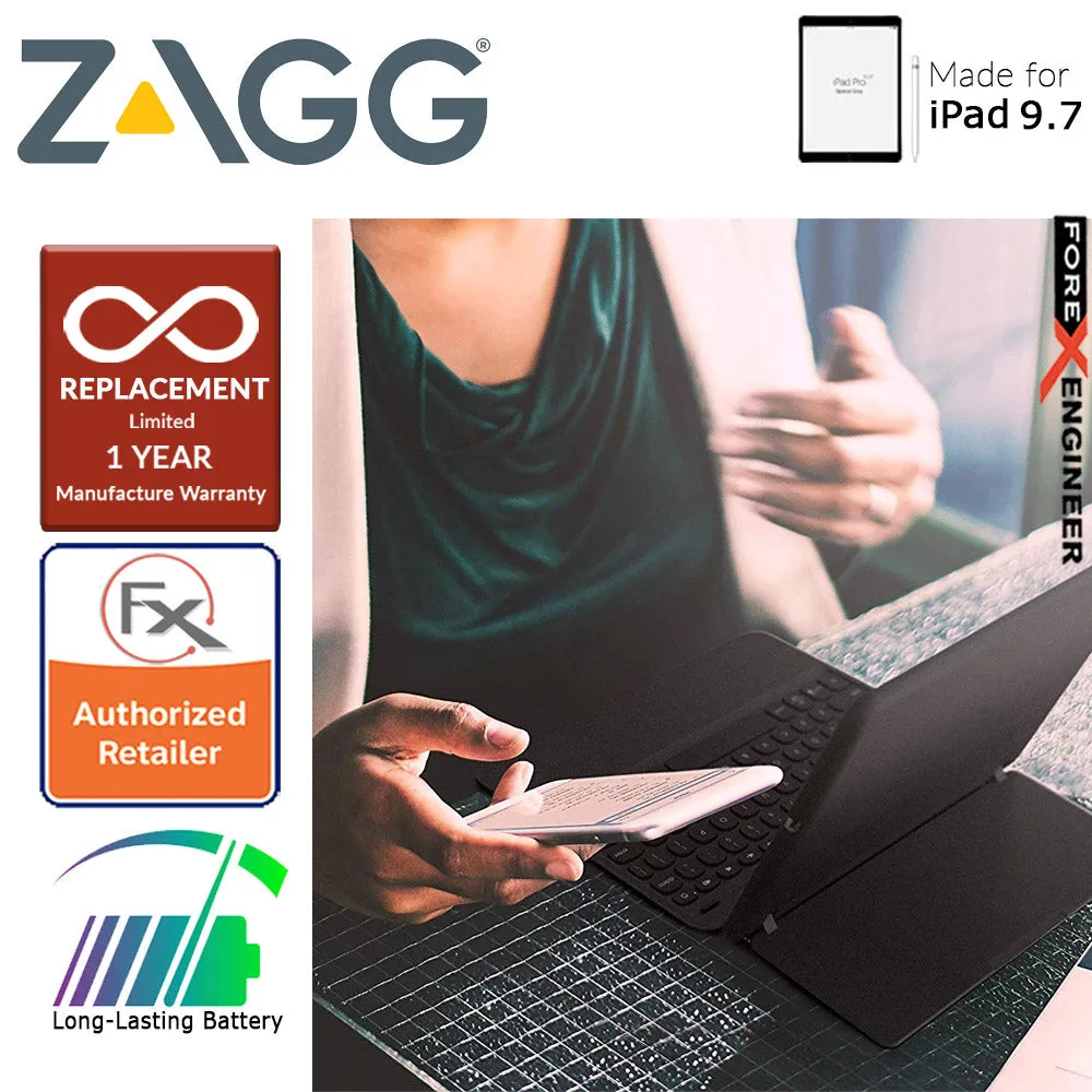 Zagg Keyboard Slim Book Go for iPad 9.7 inch - Ultra Slim Keyboard and Detachable Case