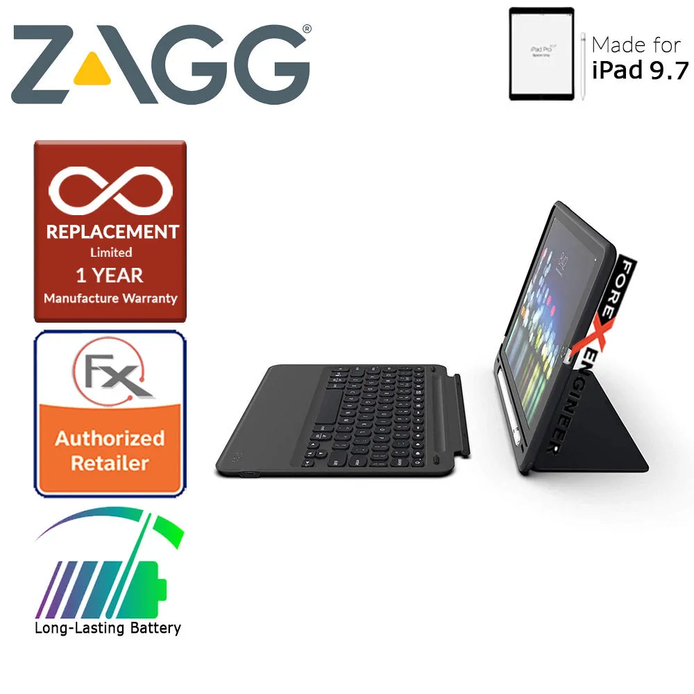 Zagg Keyboard Slim Book Go for iPad 9.7 inch - Ultra Slim Keyboard and Detachable Case